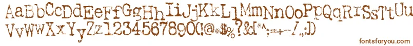 Inkspot Font – Brown Fonts on White Background