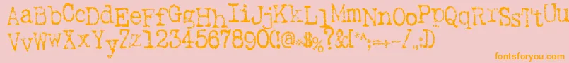 Inkspot Font – Orange Fonts on Pink Background