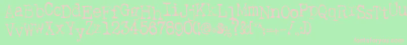 Inkspot Font – Pink Fonts on Green Background