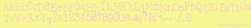 Inkspot Font – Pink Fonts on Yellow Background