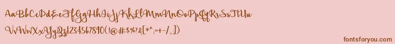 BmdHickoryJack Font – Brown Fonts on Pink Background