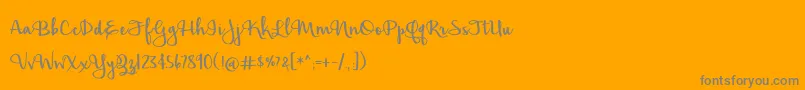 BmdHickoryJack-Schriftart – Graue Schriften auf orangefarbenem Hintergrund