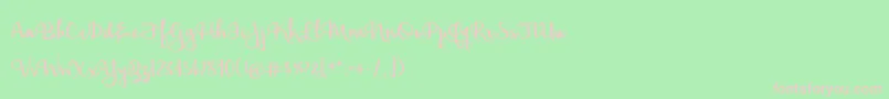 BmdHickoryJack Font – Pink Fonts on Green Background