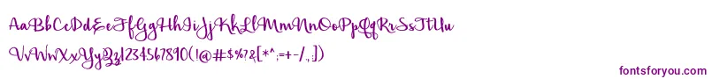 BmdHickoryJack Font – Purple Fonts on White Background