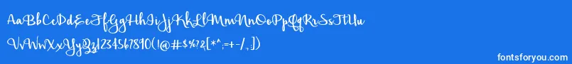 BmdHickoryJack Font – White Fonts on Blue Background