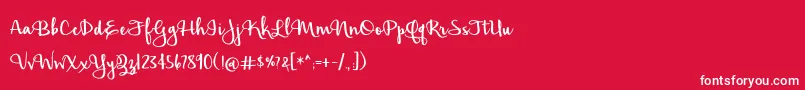 BmdHickoryJack Font – White Fonts on Red Background