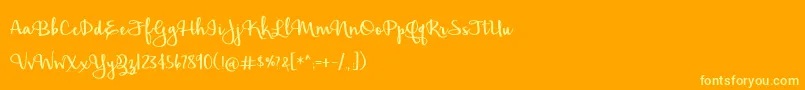 BmdHickoryJack Font – Yellow Fonts on Orange Background