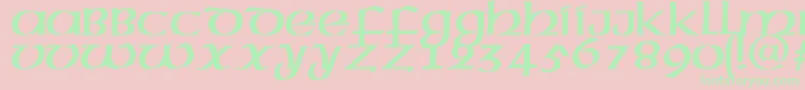 MegenPlain.001.001 Font – Green Fonts on Pink Background