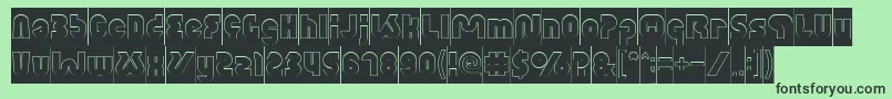 XtremeBikeHollowInverse Font – Black Fonts on Green Background