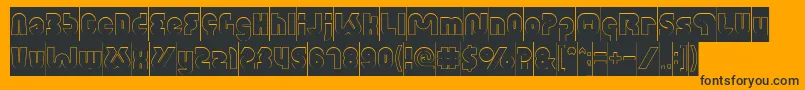 XtremeBikeHollowInverse Font – Black Fonts on Orange Background