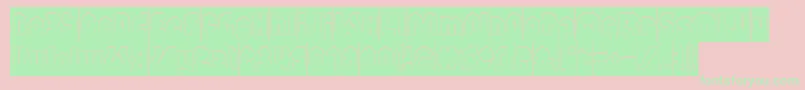 XtremeBikeHollowInverse Font – Green Fonts on Pink Background