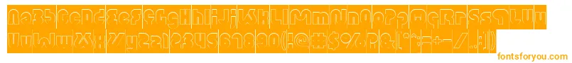 XtremeBikeHollowInverse Font – Orange Fonts on White Background