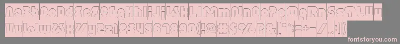 XtremeBikeHollowInverse Font – Pink Fonts on Gray Background