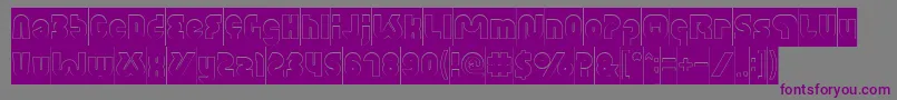 XtremeBikeHollowInverse Font – Purple Fonts on Gray Background