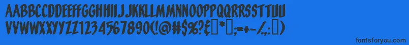 Orange Fizz Font – Black Fonts on Blue Background