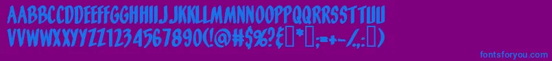Orange Fizz Font – Blue Fonts on Purple Background