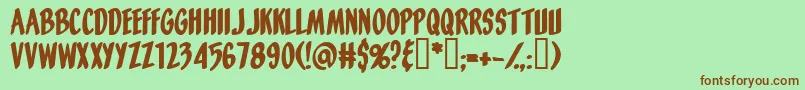 Orange Fizz Font – Brown Fonts on Green Background