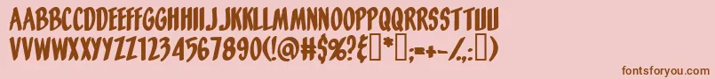Orange Fizz Font – Brown Fonts on Pink Background