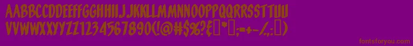 Orange Fizz Font – Brown Fonts on Purple Background