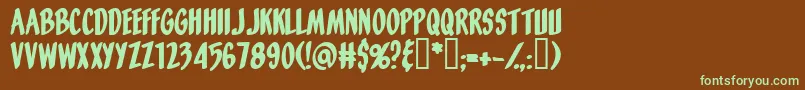 Orange Fizz Font – Green Fonts on Brown Background