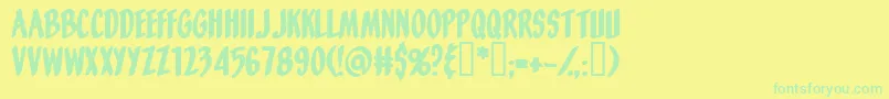 Orange Fizz Font – Green Fonts on Yellow Background