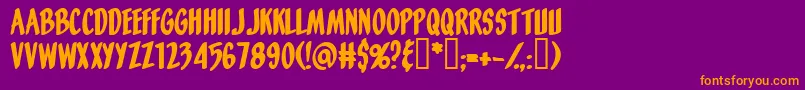 Orange Fizz Font – Orange Fonts on Purple Background