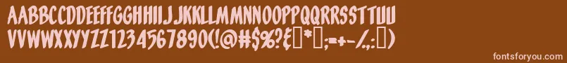 Подробнее о шрифте Orange Fizz Шрифт Orange Fizz – розовые шрифты на коричневом фоне