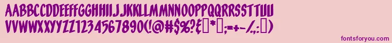 Orange Fizz Font – Purple Fonts on Pink Background