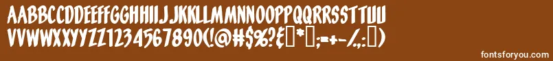 Orange Fizzフォントについての詳細 フォントOrange Fizz – 茶色の背景に白い文字