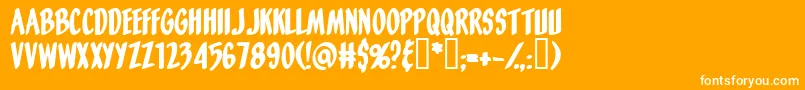 Orange Fizz Font – White Fonts on Orange Background