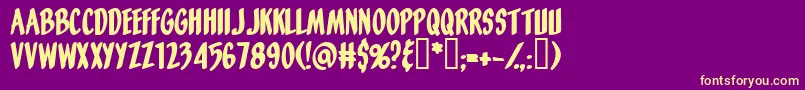 Orange Fizz Font – Yellow Fonts on Purple Background