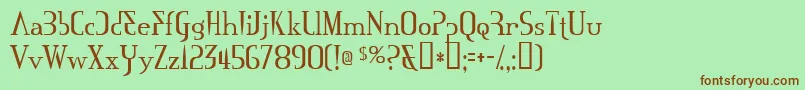 Mississa Font – Brown Fonts on Green Background