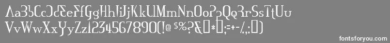 フォントMississa – 灰色の背景に白い文字