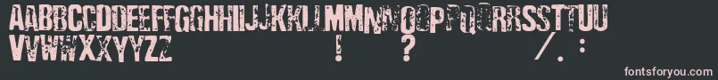 Depress3 Font – Pink Fonts on Black Background