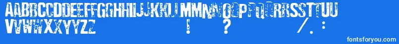 Depress3 Font – White Fonts on Blue Background