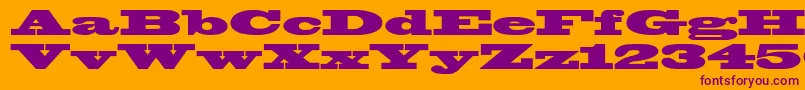 Blackoakstd Font – Purple Fonts on Orange Background