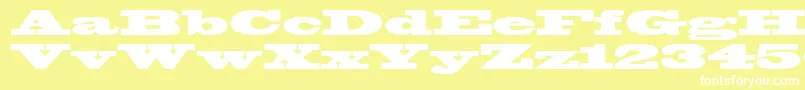 Шрифт Blackoakstd – белые шрифты на жёлтом фоне