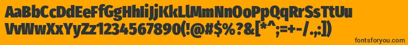 More about FirasanscondensedUltra Font FirasanscondensedUltra Font – Black Fonts on Orange Background