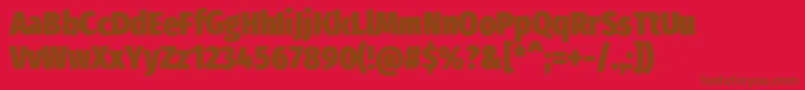 FirasanscondensedUltra Font – Brown Fonts on Red Background