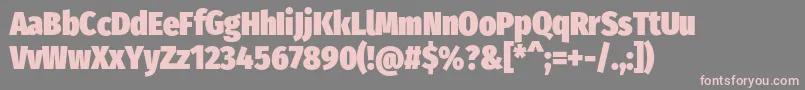 FirasanscondensedUltra Font – Pink Fonts on Gray Background