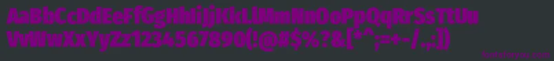 FirasanscondensedUltra Font – Purple Fonts on Black Background