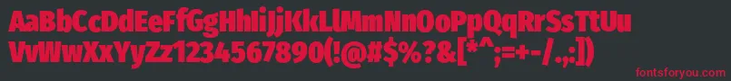 FirasanscondensedUltra Font – Red Fonts on Black Background