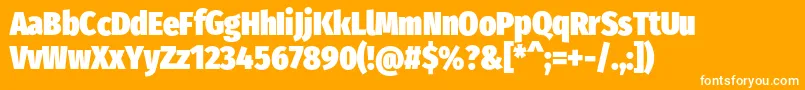 FirasanscondensedUltra Font – White Fonts on Orange Background