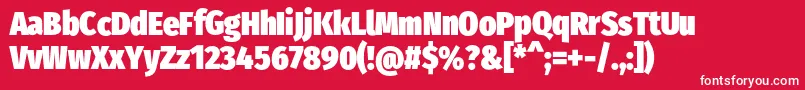 FirasanscondensedUltra Font – White Fonts on Red Background
