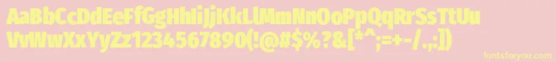 FirasanscondensedUltra Font – Yellow Fonts on Pink Background