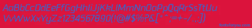 fuente DowntempoLightitalic – Fuentes Azules Sobre Fondo Rojo