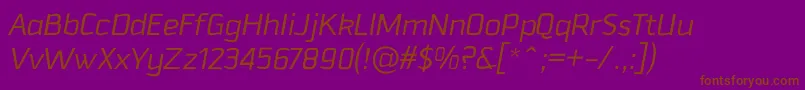 fuente DowntempoLightitalic – Fuentes Marrones Sobre Fondo Morado