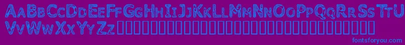 CandyKisses Font – Blue Fonts on Purple Background