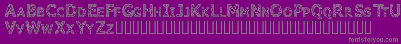 CandyKisses Font – Gray Fonts on Purple Background