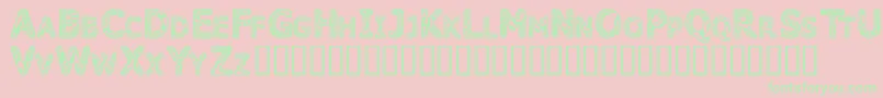 CandyKisses-Schriftart – Grüne Schriften auf rosa Hintergrund